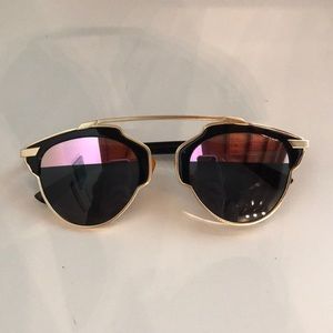 Two tone gold rim glasses